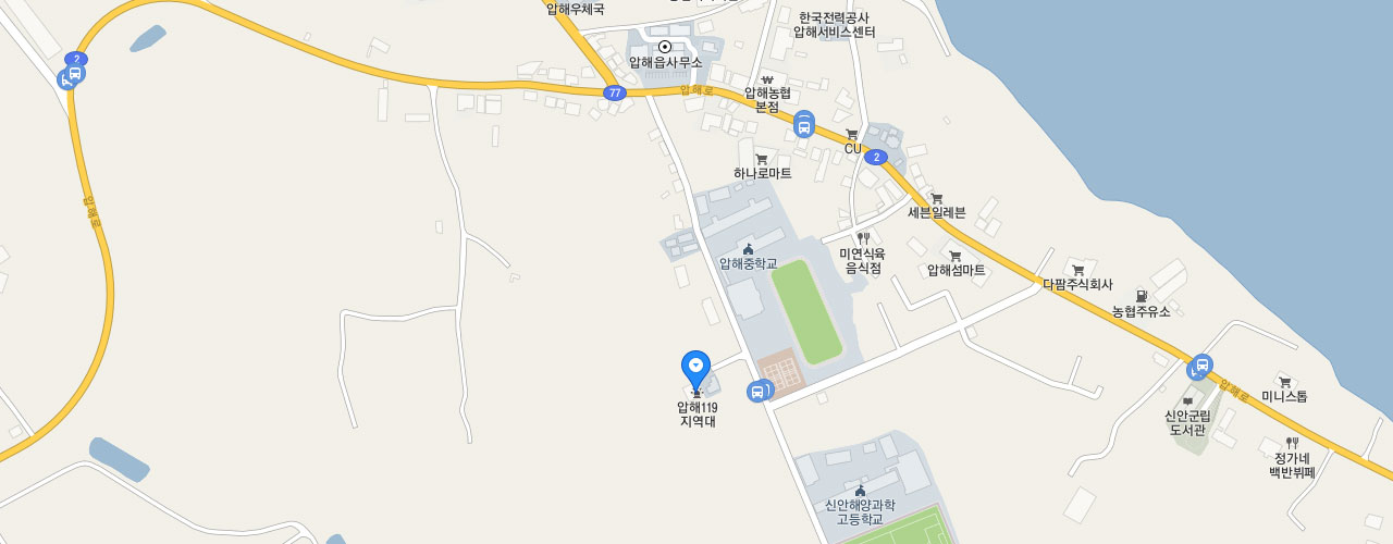 압해119지역대 지도