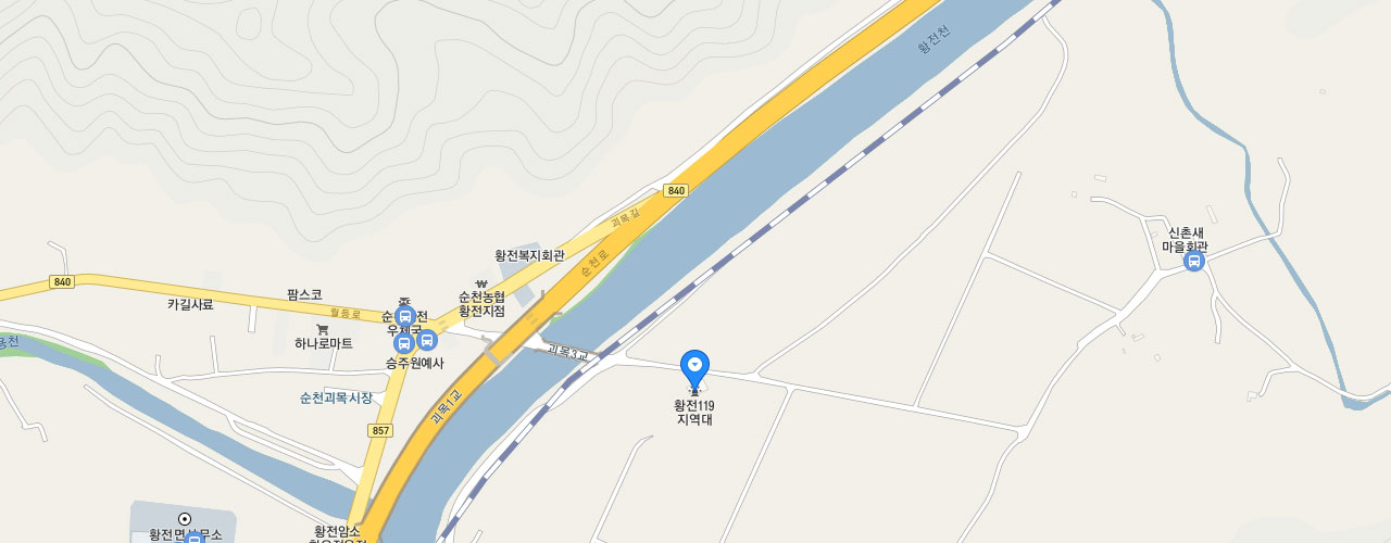 황전119지역대 지도