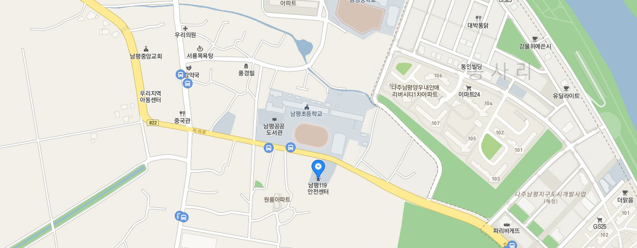 남평119안전센터 지도