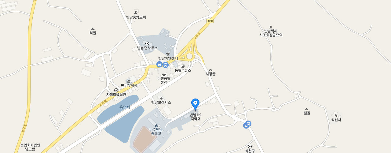 반남119지역대 지도
