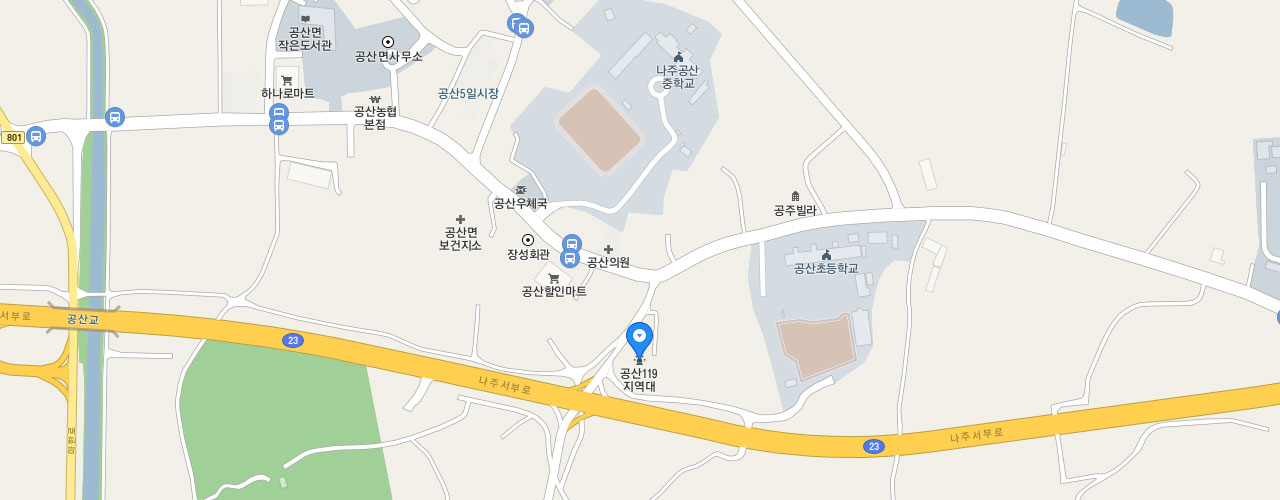 공산119지역대 지도
