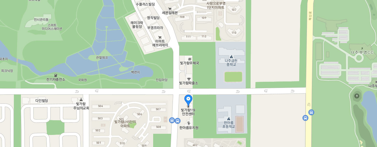 빛가람119안전센터 지도