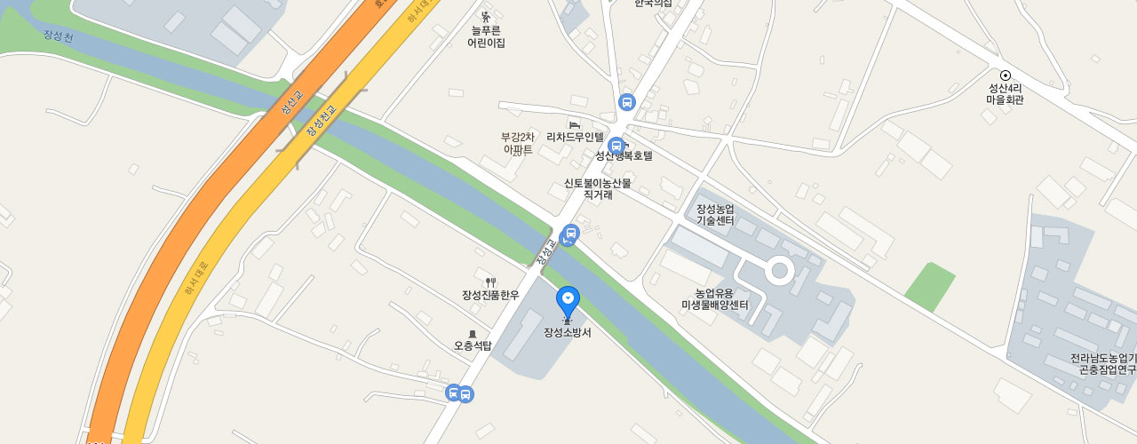 장성소방서 지도
