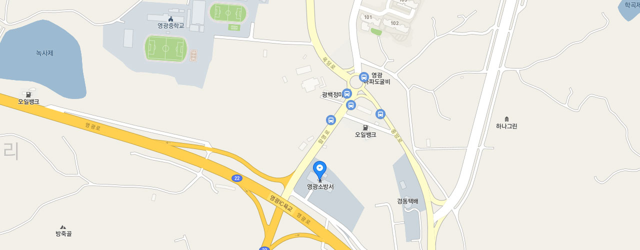 영광소방서 지도