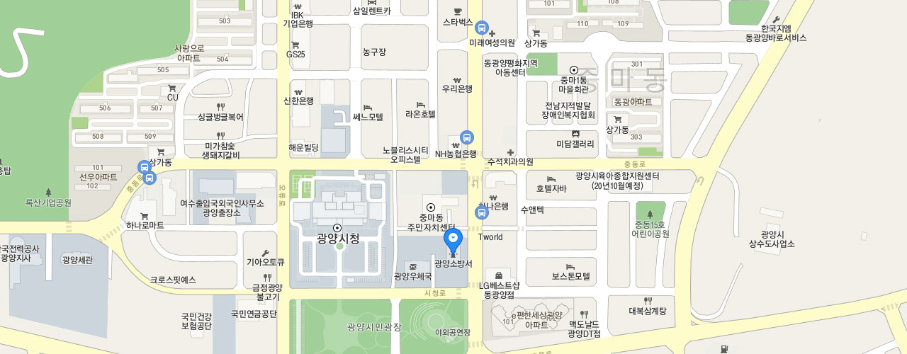 광양소방서 지도 지도