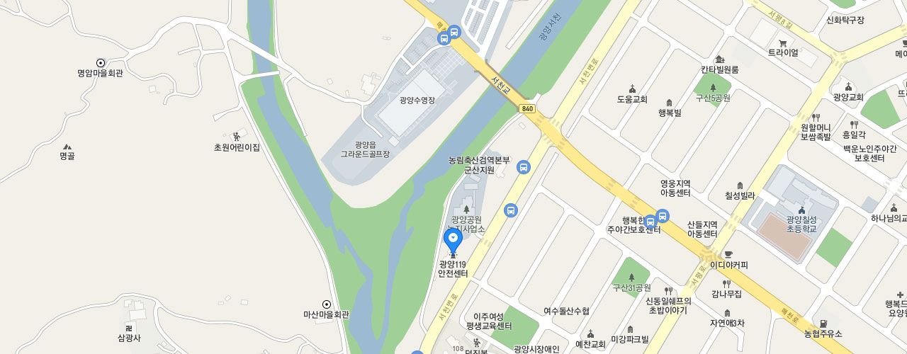 광양119안전센터 지도