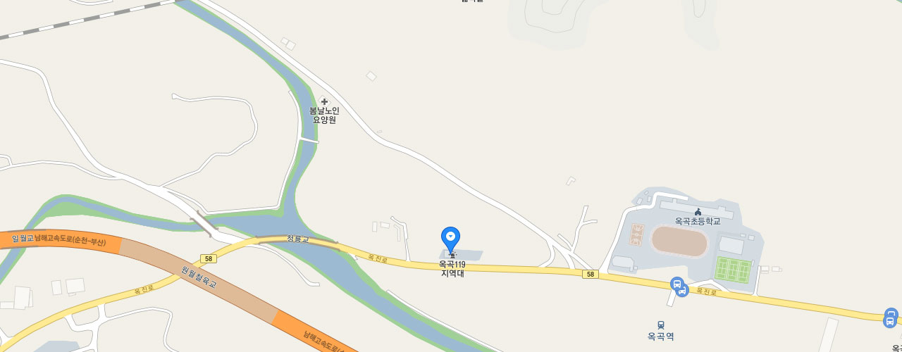 옥곡119지역대 지도
