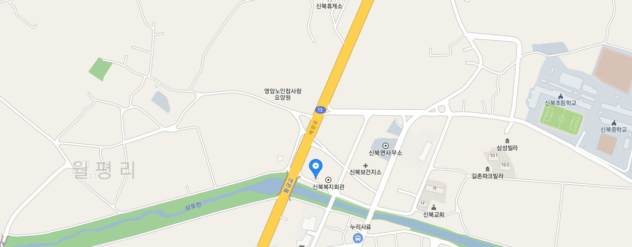 신북119지역대 지도