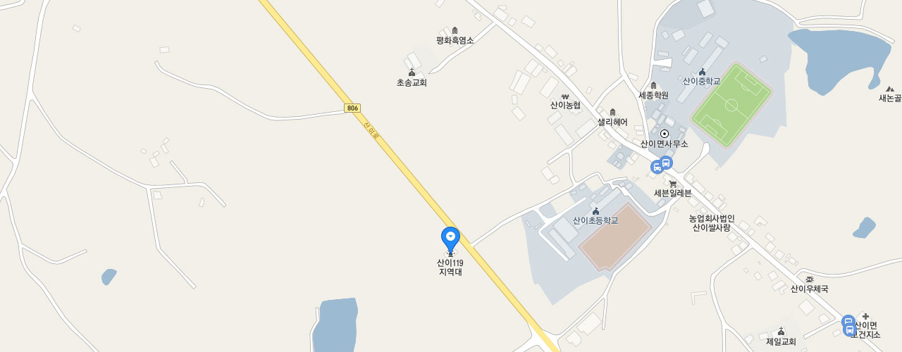 산이119지역대 지도