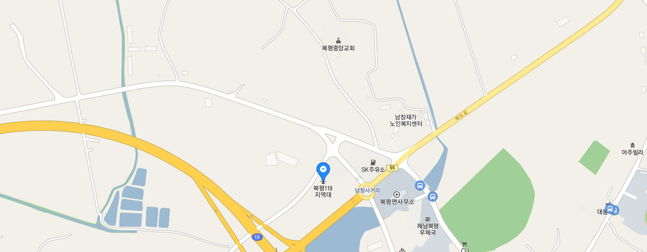 북평119지역대 지도