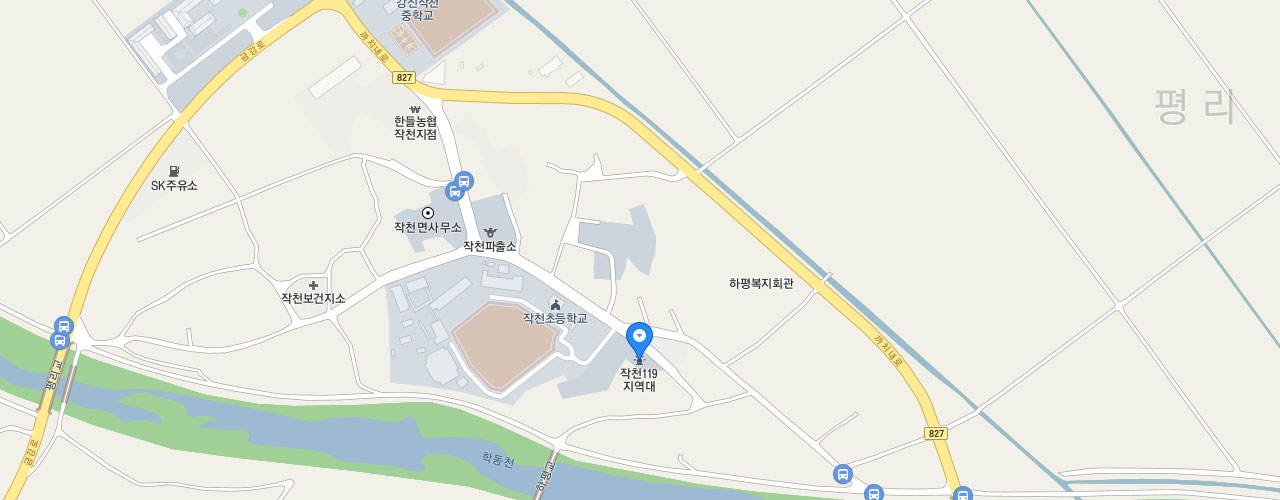 작천119지역대 지도