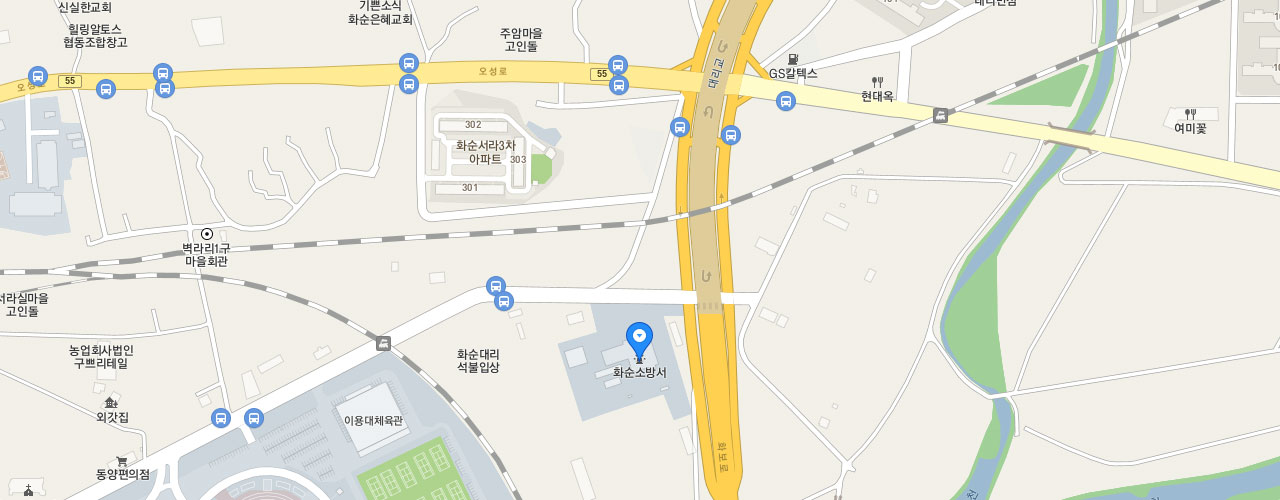 화순소방서 지도