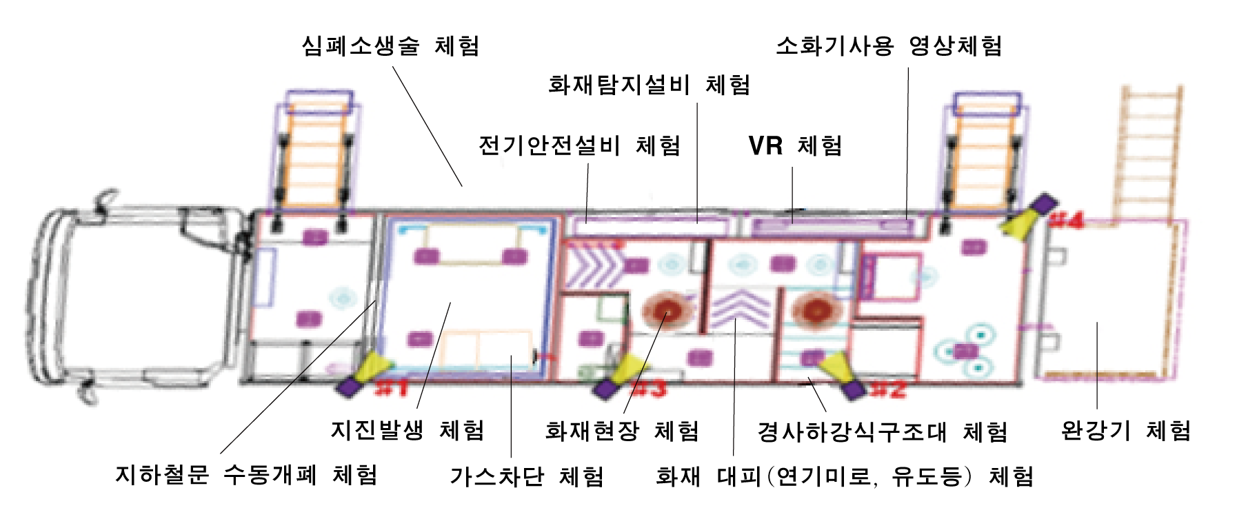 이동안전체험차량 3호 평면도