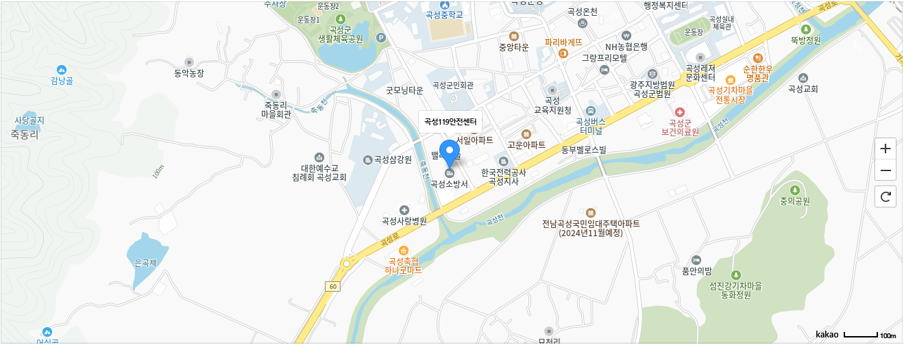 곡성119안전센터 지도