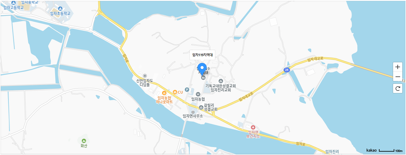 임자119지역대 지도