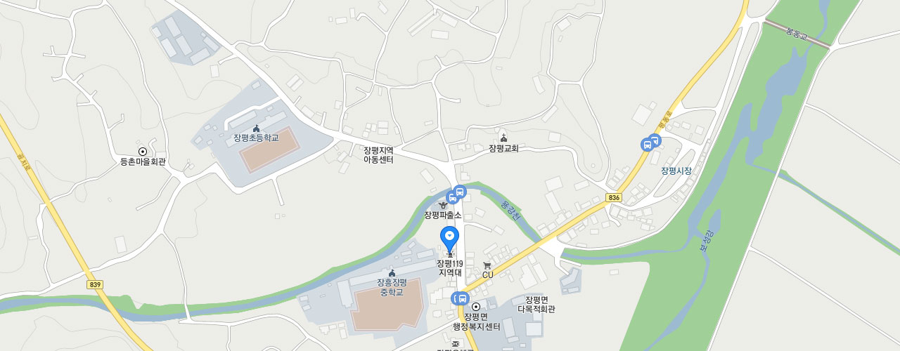 장평119지역대 지도